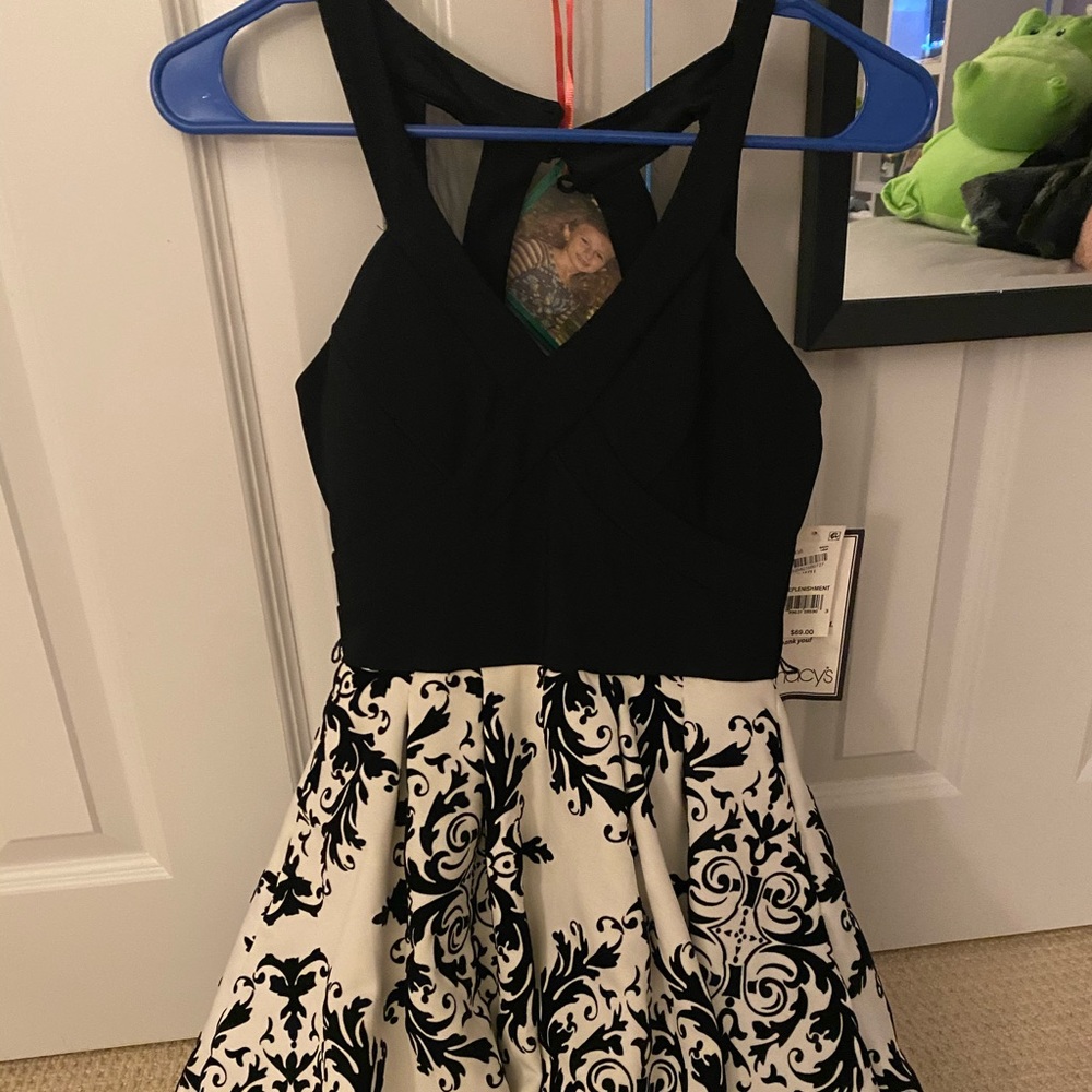 Macy’s Black and White Dress